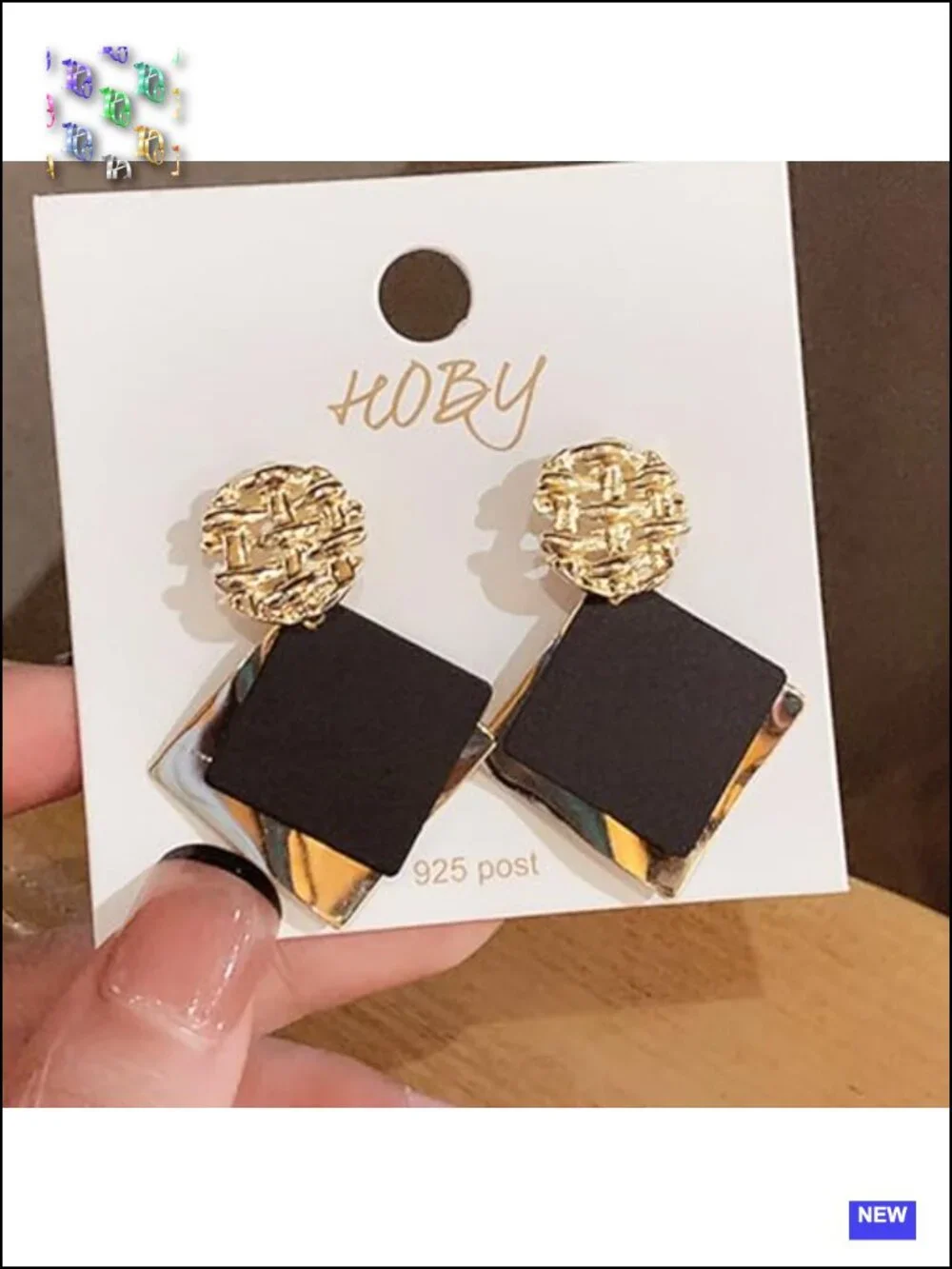 Vintage Geometric Drop Dangle Earrings Square Statement Hanging Earrings for
